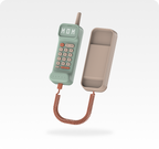 Waffle Home screen-free kids WiFi phone with handset and base, no apps no internet
