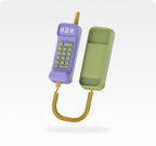 Waffle Home base unit in lavender, screen-free WiFi kids phone for home use