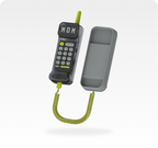 Waffle Home screen-free WiFi landline phone for kids, handset and base unit