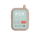 Waffle Go mint screen-free kids phone front view, approved contacts only, no apps