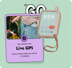 Waffle Go live GPS tracking feature for kids, real-time location for parents