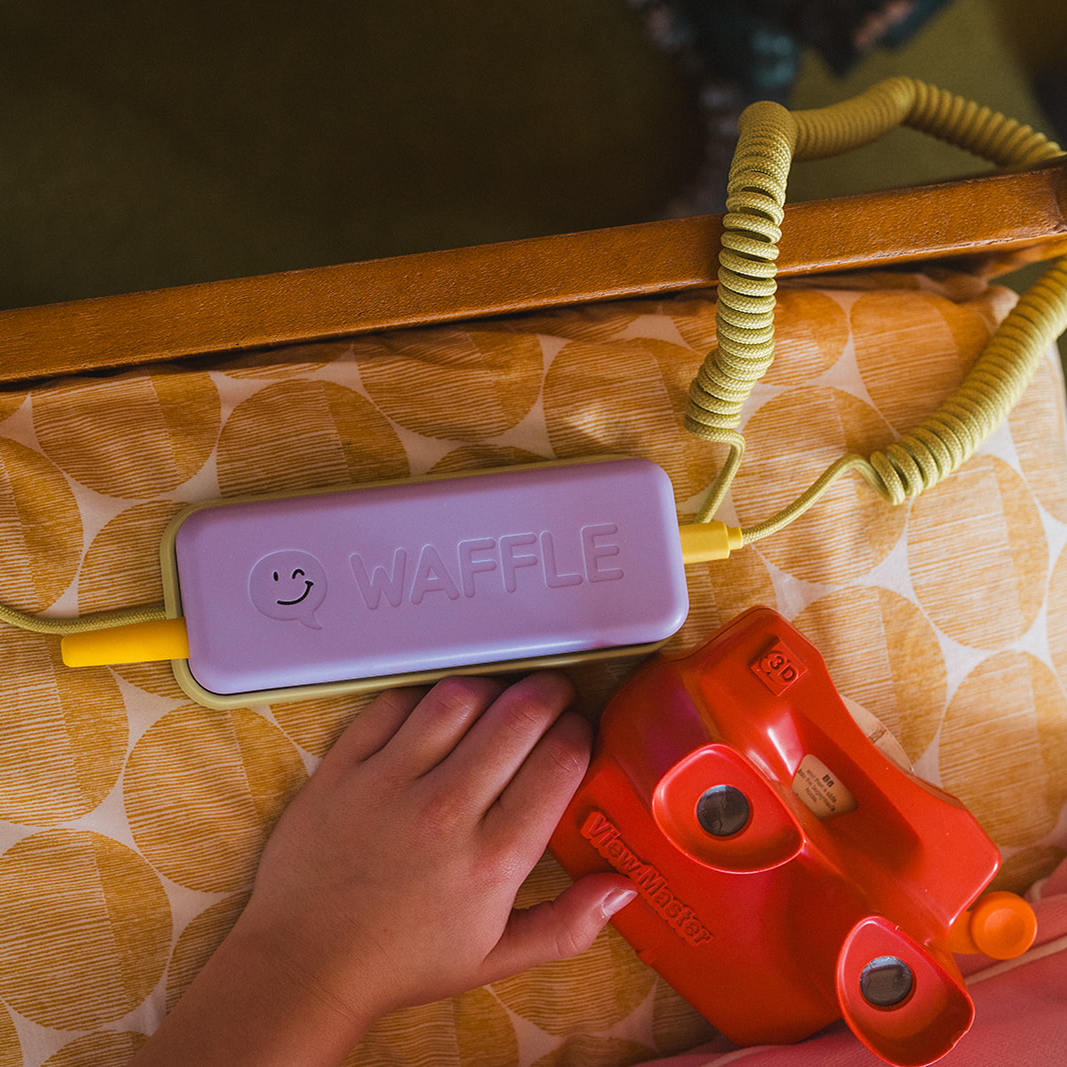 Purple Waffle Home on the kids bedside